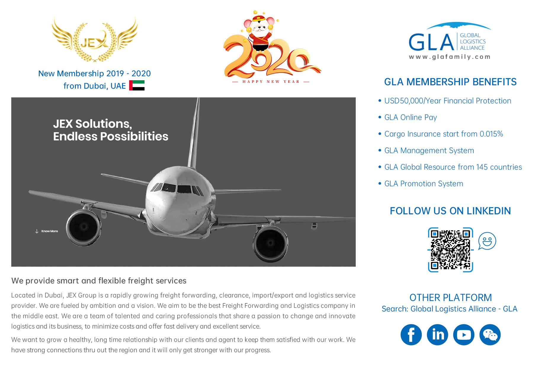 Gla New Membership Jex International Logistics Llc Representing Dubai Uae Gla Family Gla Global Logistics Alliance Logistics Network Global Logistics Network